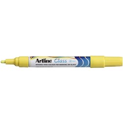 Artline Glass Dry Erase Marker Bullet 4mm Yellow