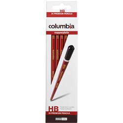 Columbia Copperplate Lead Pencils Hexagon HB Pack Of 20 