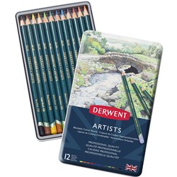 Derwent Artist Pencils Assorted Tin Pack Of 12 