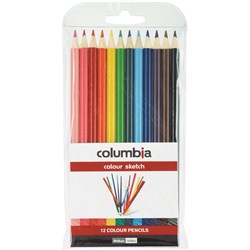 Columbia Coloursketch Coloured Pencils Round Assorted Colours Pack Of 12