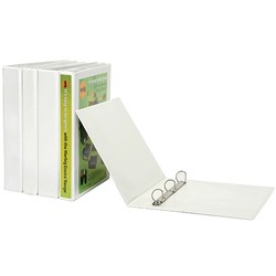 Marbig Clearview Insert Binder A4 4D Ring 19mm White 