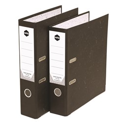 Marbig Lever Arch Binder A4 75mm Board Paper Spine Mottle Black