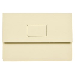 Marbig Slimpick Manilla Document Wallet Foolscap 30mm Gusset Buff