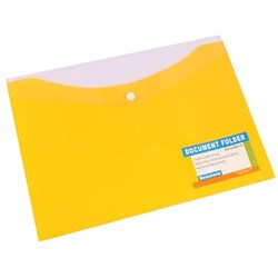 Bantex Document Folder A4 With Button Closure Tropical Banana