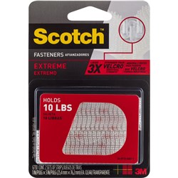 Scotch RF6730 Extreme Fastener Strips 2.5x7.6cm Clear Pack of 2