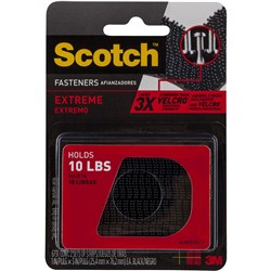 Scotch RF6731 Extreme Fastener Strips 2.5x7.6cm Black Pack of 2