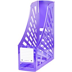 Italplast Magazine Holder Translucent Tinted Purple  