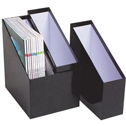 Marbig Simple Storage Magazine Holders 1 Twin 2 Single Black Set Of 3