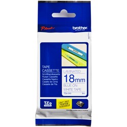 Brother TZE-243 P-Touch Tape 18mmx8m Blue on White  