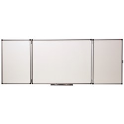 Nobo Folding Confidential Whiteboard Non Magnetic 1200 x 900mm Silver Frame