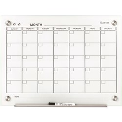 Quartet Infinity Glass Board Calendar 450x600mm White  