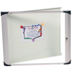 Nobo Magnetic 2 Door Noticeboard 1034x977mm  