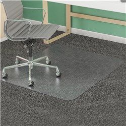 Marbig Anti-Static Chair Mat  Notched Based For Low Pile Carpet 116 x 152cm Clear