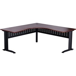 Rapid Manager Corner Desk 1800Wx1800Wx700D Black Steel Frame Appletree Top