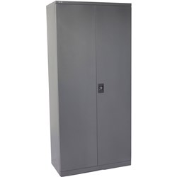 Rapidline Go Swing Door Steel Cupboard 910W x 450D x 2000mmH Graphite Ripple