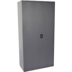 Rapidline Go Swing Door Steel Cupboard 910W x 450D x 1830mmH Graphite Ripple