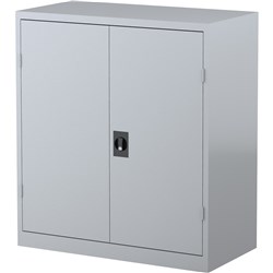 Steelco Steel Stationery Cupboard 2 Shelves 914W x 463D x 1015mmH Silver Grey