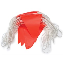 Zions PVC Bunting Flagline Fluoro Orange 30m 