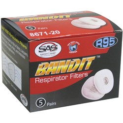 Maxisafe Bandit Pre-Filters To Suit Half Mask Pack of 5 pairs