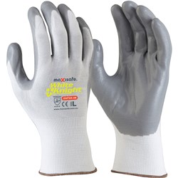 Maxisafe Synthetic Coat Gloves White Knight FoamNitrile Glove 