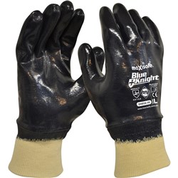 Maxisafe Synthetic Coat Gloves Blue Knight Nitrile Glove Fully Coated