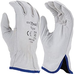 Maxisafe Leather Cotton Gloves Maxisafe Rigger Glove Natural Cowgrain & Cotton