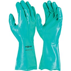 Maxisafe Chemical Gloves Green Nitrile 33cm