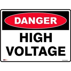 Zions Danger Sign High Voltage 450mmx600mm Polypropylene 