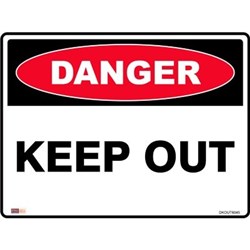 Zions Danger Sign Keep Out 450mmx600mm Polypropylene 