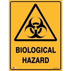 Zions Warning Sign Bio Hazard 450x600mm Polypropylene 