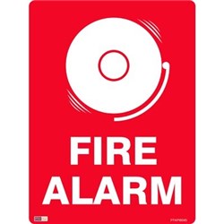 Zions Fire Sign Fire Alarm 450x600mm Polypropylene 