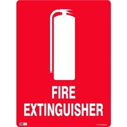 Zions Fire Sign Fire Extinguisher 450x600mm Polypropylene