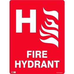 Zions Fire Sign Fire Hydrant 450x600mm Polypropylene 