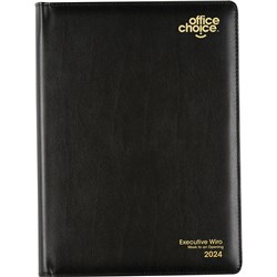 Office Choice Executive Diary Wiro Quarto Week To View Black