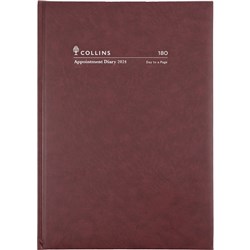 Collins Appointment Diary A5 Day To Page Burgundy