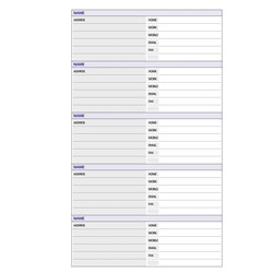 DEBDEN DAYPLANNER REFILL A4 Telephone/Address 