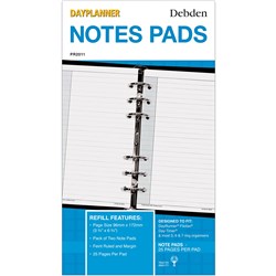 Debden Dayplanner Refill Note Pads (2 Pack) 175x96mm Personal Edition