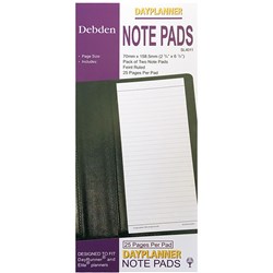 Debden Dayplanner Refill Note Pads (2 Pack) 162x82mm Slimline Edition