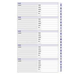 DEBDEN DAY PLANNER REFILLS A-Z Tabs Pocket Edition 