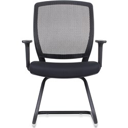 Rapidline Hartley Visitor Chair Large Mesh Back Black 