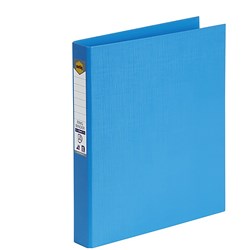 Marbig Linen PE Ring Binder A4 2D Ring 25mm Sky Blue