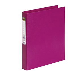 Marbig Linen PE Ring Binder A4 2D Ring 25mm Pink