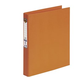 Marbig Linen PE Ring Binder A4 2D Ring 25mm Orange