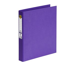 Marbig Linen PE Ring Binder A4 2D Ring 25mm Purple