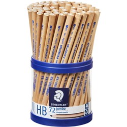 Staedtler Natural Jumbo Triangular Pencils HB Cup of 72