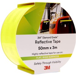 3M 983 Reflective Tape Diamond, 50mmx3m Yellow/Green