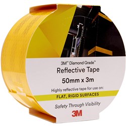 3M Diamond Grade Reflective Tape 50mm x 3m Yellow 