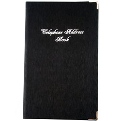 Cumberland Address Book 203x127mm A-Z Tabs 128 Page Pu Casebound Black