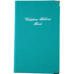 Cumberland Address Book 203x127mm A-Z Tabs 128 Page PU Casebound Teal