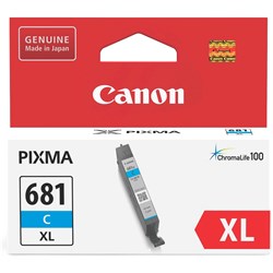 Canon Pixma CLI681XLC Ink Cartridge High Yield Cyan